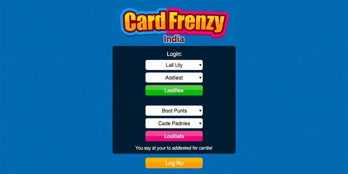 Card Frenzy India Login Options Card Frenzy India login screen showing various login options