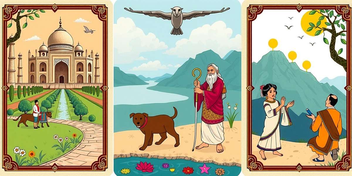 Regional Art in Card Frenzy India Regional art styles used in Card Frenzy India card designs